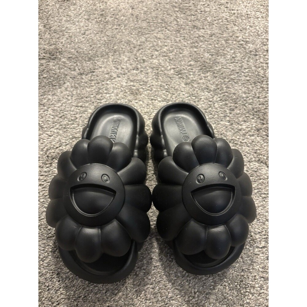 Takashi Murakami Ohana Full Bloom Slides Size 8 Black Made in USA